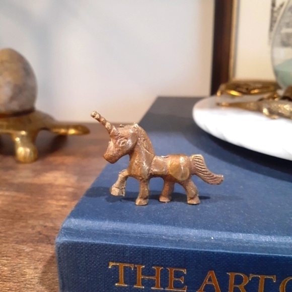 Miniature Brass Unicorn - Picture 1 of 3
